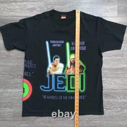 Vintage Star Wars Episode 1 Phantom Menace Jedi Vs Sith AOP Shirt Sz. XL