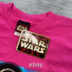 Vintage Star Wars Episode 1 Queen Amidala Pink T-shirt Kids Size Medium 1990s