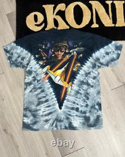 Vintage Star Wars Episode 1 The Phantom Menace Liquid Blue Tie-Dye T-Shirt XL