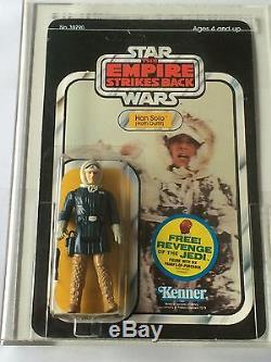Vintage Star Wars Esb 48 Back Han Solo Hoth Afa 95 (95/95/95) Moc Up Mint Rare