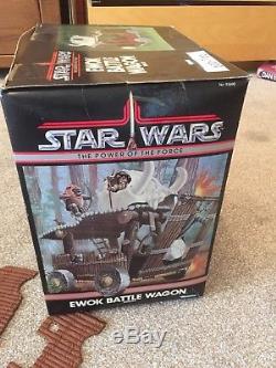 Vintage Star Wars Ewok Battle Wagon POTF Boxed Complete Inserts Near Mint Con