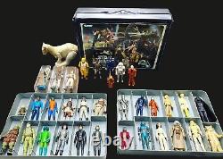 Vintage Star Wars Figure Lot with Case Kenner 1977 84