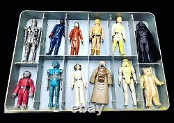 Vintage Star Wars Figure Lot with Case Kenner 1977 84