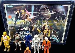 Vintage Star Wars Figure Lot with Case Kenner 1977 84