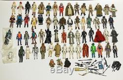 Vintage Star Wars Figures 1977-80's Lot of 63- 2 Bagged and Some Accessories
