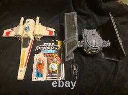 Vintage Star Wars Figures Veichles X-wing Tie Fighter Luke & Vader