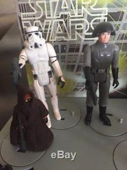Vintage Star Wars First 12 With Mail In Display Stand Original Accessories 1977