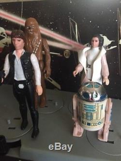 Vintage Star Wars First 12 With Mail In Display Stand Original Accessories 1977