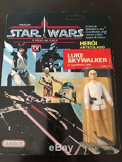 Vintage Star Wars Glasslite Luke Skywalker MOC mint on card