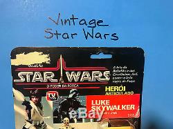 Vintage Star Wars Glasslite Luke Skywalker farm Boy MOC! Very Rare