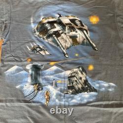 Vintage Star Wars Graphic T-Shirt 1995 Changes Double Sided Sing Stitch XL blue