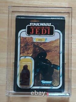 Vintage Star Wars JAWA AFA 80 80/80/90 RARE CLEAR BUBBLE! Return of Jedi 65 back