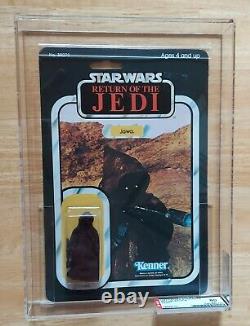 Vintage Star Wars JAWA AFA 80 80/80/90 RARE CLEAR BUBBLE! Return of Jedi 65 back