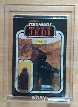 Vintage Star Wars JAWA AFA 80 80/80/90 RARE CLEAR BUBBLE! Return of Jedi 65 back