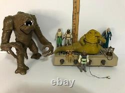 Vintage Star Wars Jabba the Hutt, Rancor, & 5 loose figure Lot
