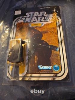 Vintage Star Wars Jawa On Unpunched Card Missing POP Missing ONE THE ORIGINAL 12