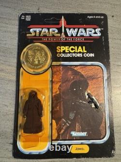Vintage Star Wars Jawa POTF Coin Kenner 1985 Last 17 Power of the Force MOC