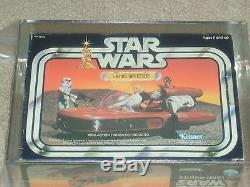 Vintage Star Wars KENNER 1979 AFA 75 Q LANDSPEEDER VEHICLE NO LP LOGO MIB BOXED