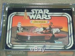 Vintage Star Wars KENNER 1979 AFA 75 Q LANDSPEEDER VEHICLE NO LP LOGO MIB BOXED
