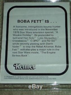 Vintage Star Wars Kenner 1979 AFA 85 RARE BOBA FETT MAILER BOX Small Catalog