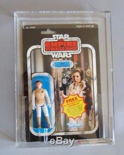 Vintage Star Wars Kenner 1980 ESB Princess Leia Hoth AFA 80-85-85 CLEAR MOC