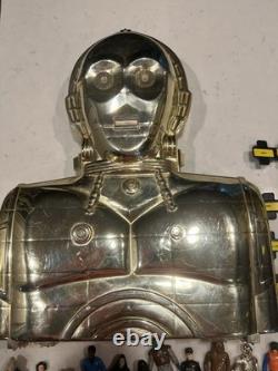 Vintage Star Wars Kenner 1983 C-3PO Action Figure Carrying Case with 12 Figures