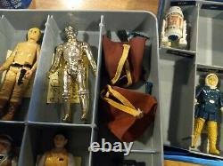 Vintage Star Wars Kenner Action Figure Collection 1977 1980 Case & 16 Figures