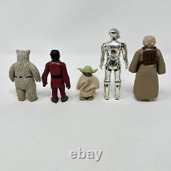 Vintage Star Wars Kenner Action Figures Lot 1977-1983 Ewok Yoda Stormtrooper