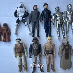 Vintage Star Wars Kenner Lot 13 Figures Hong Kong Jawa Luke Death Star Droid