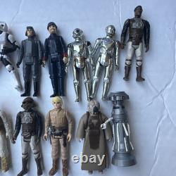 Vintage Star Wars Kenner Lot 13 Figures Hong Kong Jawa Luke Death Star Droid