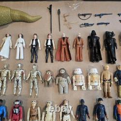 Vintage Star Wars Kenner Lot 55 Figures Accessories Darth Vader Storage Case