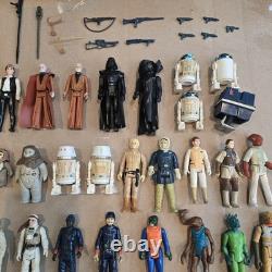 Vintage Star Wars Kenner Lot 55 Figures Accessories Darth Vader Storage Case
