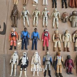 Vintage Star Wars Kenner Lot 55 Figures Accessories Darth Vader Storage Case