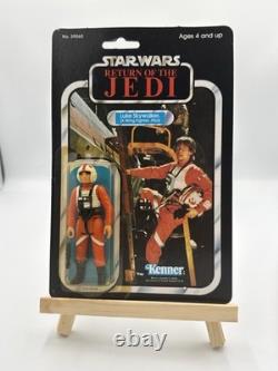 Vintage Star Wars LUKE X-WING ROTJ 77 Back 1983 Original Clear Bubble