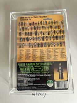 Vintage Star Wars LUMAT Ewok Return of the Jedi 79 Back With AFA Style Case ROTJ
