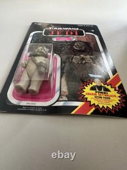 Vintage Star Wars LUMAT Ewok Return of the Jedi 79 Back With AFA Style Case ROTJ