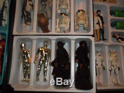 Vintage Star Wars Lol 2 cases 47 figures Vader Snaggletooth Sandpeople