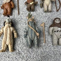 Vintage Star Wars Lot Of 6 Ewoks Some Complete & Original NO REPRO! Warok