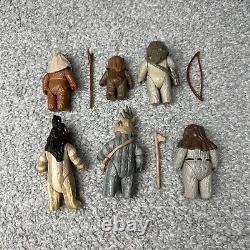 Vintage Star Wars Lot Of 6 Ewoks Some Complete & Original NO REPRO! Warok