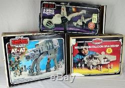 Vintage Star Wars Lot of 3 Vehicles AT-AT, Millennium Falcon & B-Wing NO RESERVE