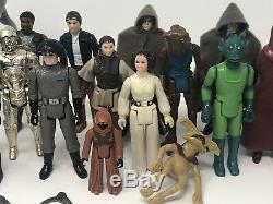 Vintage Star Wars Lot of Over 25 Figures & Tauntaun with Saddle 1970s-80s