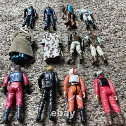 Vintage Star Wars Luke Skywalker Action Figure Lot with ROTJ Blaster Carrying Case
