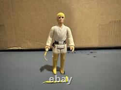 Vintage Star Wars Luke Skywalker Farmboy Blonde Hair 1977 Kenner With Extra Saber