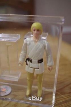 Vintage Star Wars Luke Skywalker Farmboy Double Telescoping Saber CAS Graded DT
