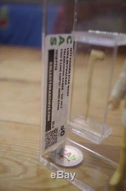 Vintage Star Wars Luke Skywalker Farmboy Double Telescoping Saber CAS Graded DT