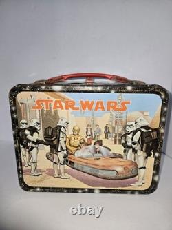 Vintage Star Wars Metal Lunchbox with Thermos 1977 Aladdin C-3PO R2-D2