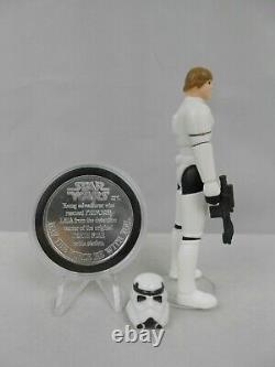 Vintage Star Wars POTF 1984 Luke Stormtrooper N Mint Complete withCoin Kenner