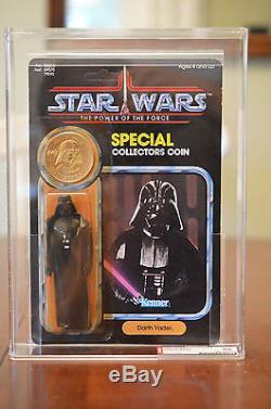 Vintage Star Wars POTF Carded Figure Darth Vader 92 Back AFA 85 Unpunched