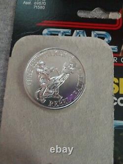 Vintage Star Wars POTF Luke Poncho with coin, cardback 100% original 1985 Last 17