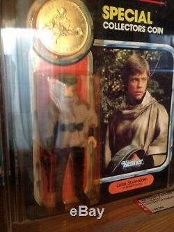 Vintage Star Wars POTF Luke Skywalker Battle Poncho MOC AFA 80